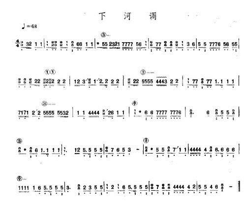 下河调古筝谱