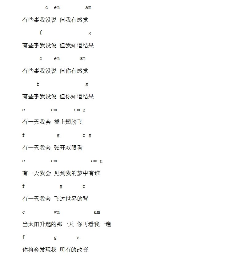 蔡佳淳有一天我会吉他谱