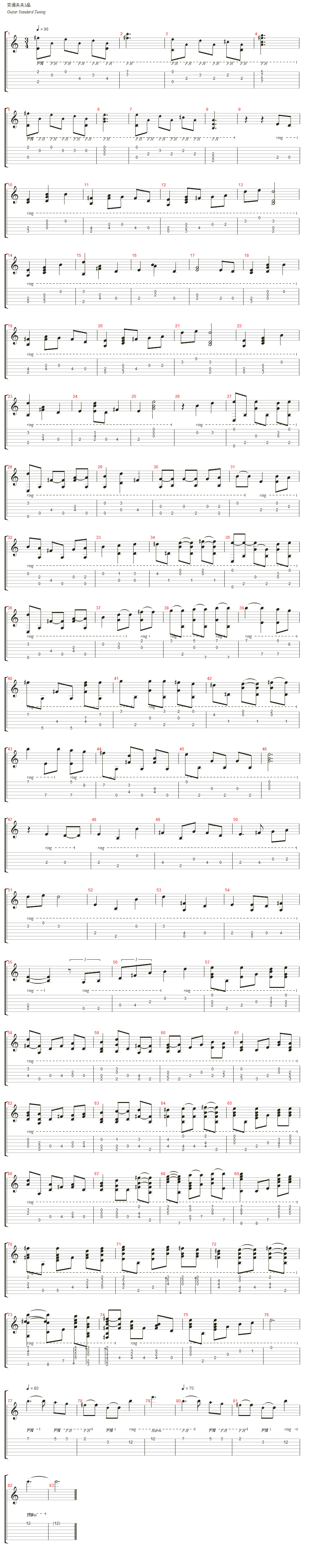 缘之空记忆吉他谱