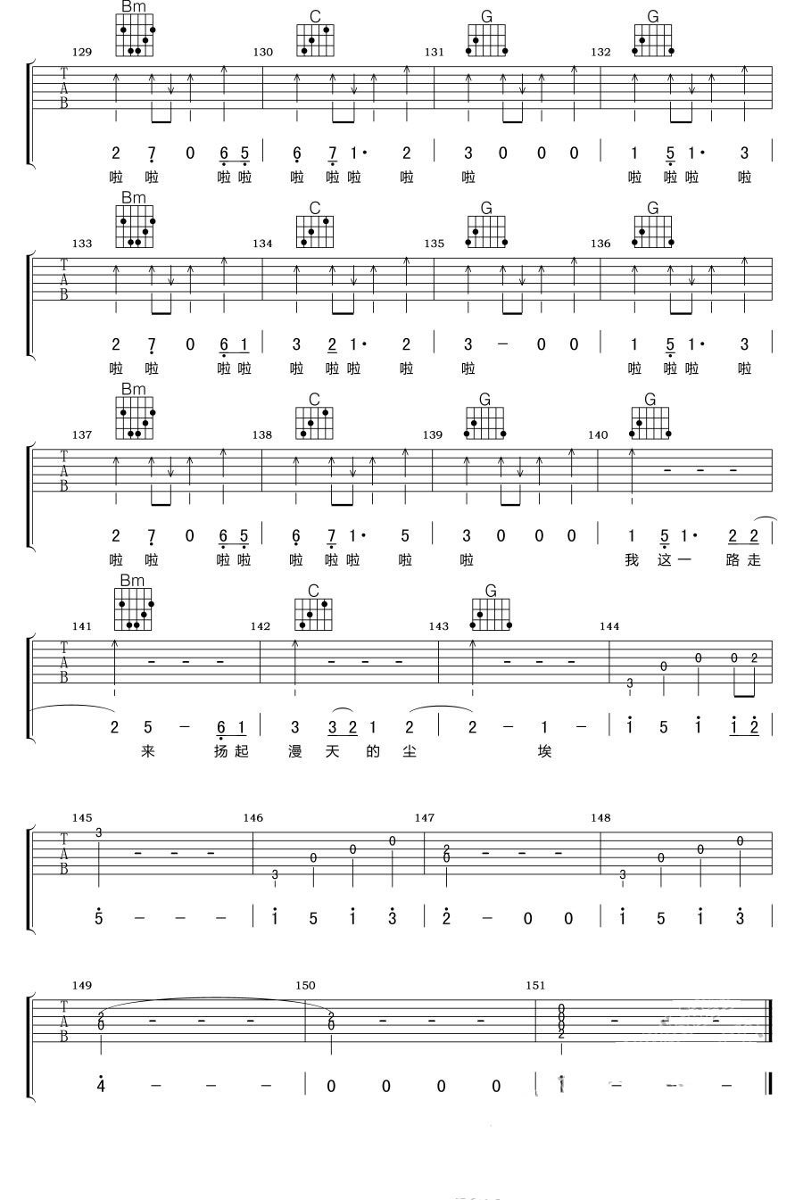 这一路走来吉他谱