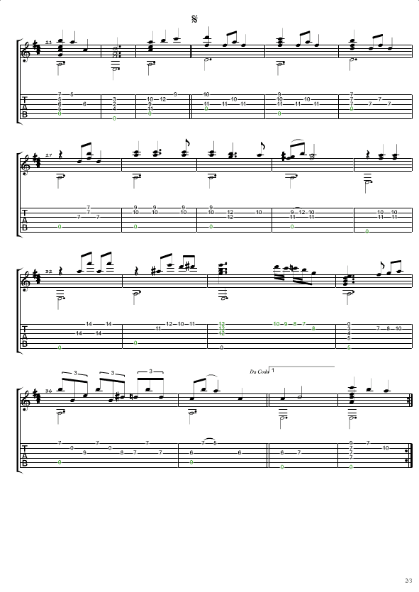 最后的华尔兹吉他谱