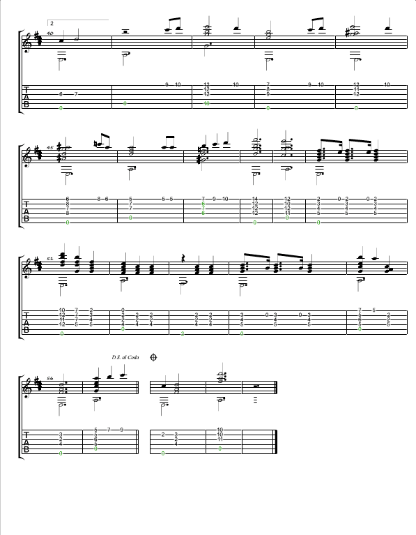 最后的华尔兹吉他谱