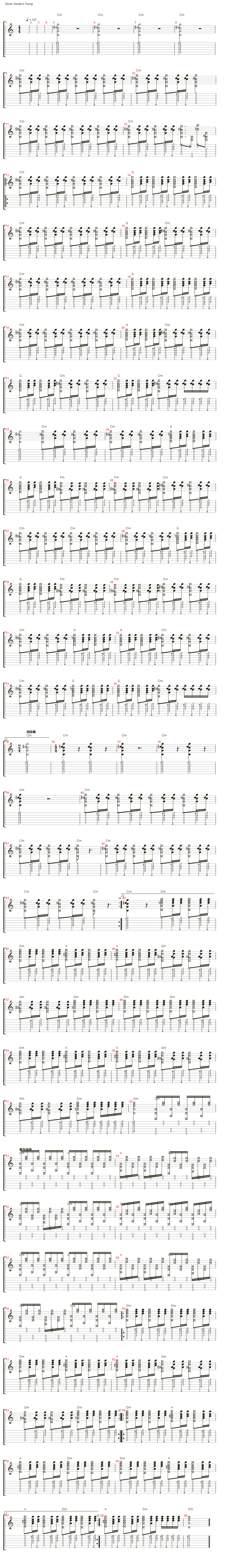 艾尔肯巴郎仔吉他谱