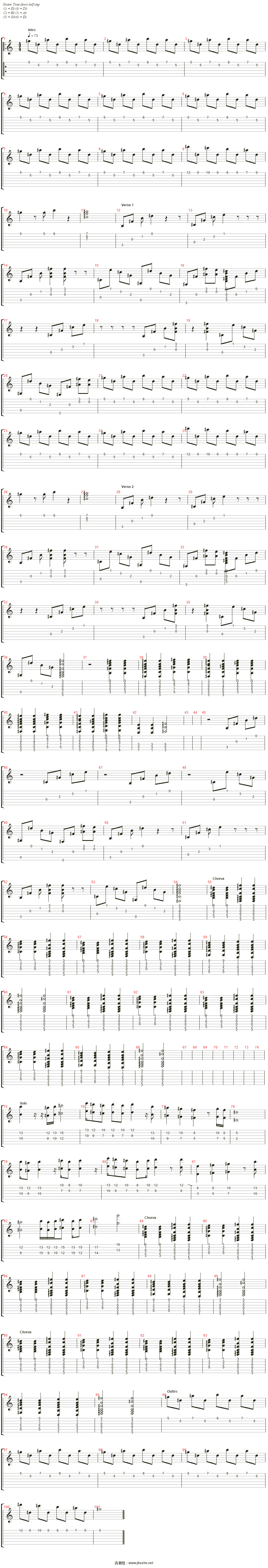 wind of change吉他谱