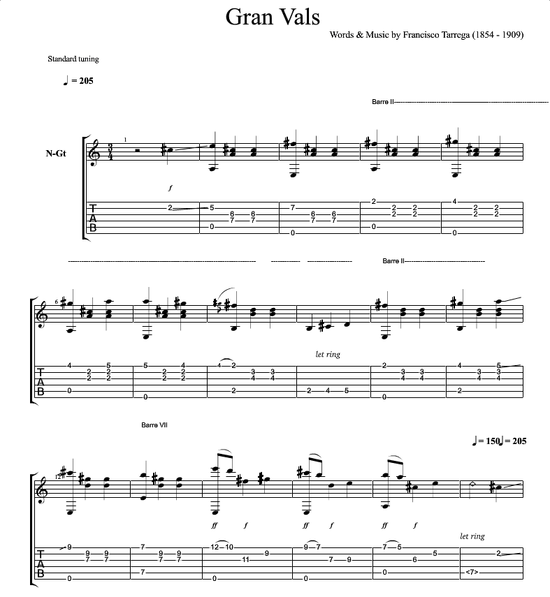 GranVals吉他谱