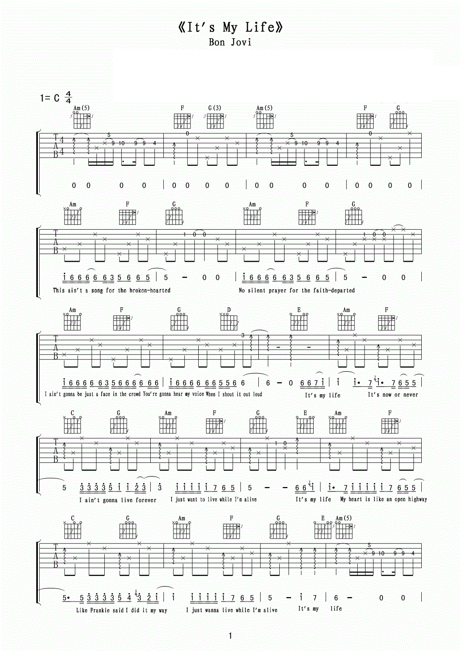 Bonjovi It's my life������