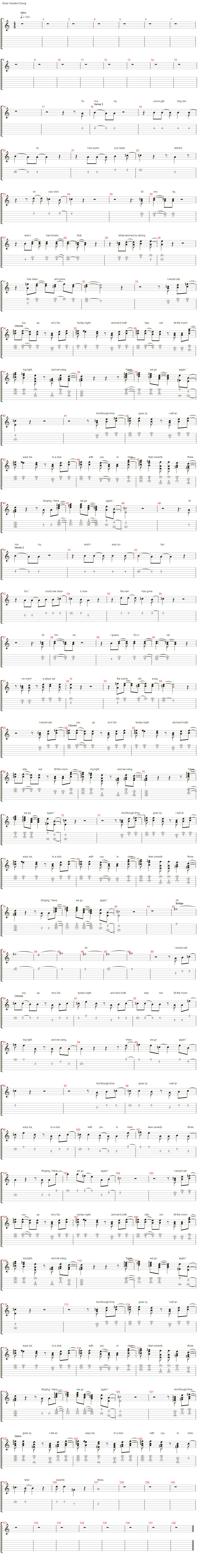 詹姆斯·布朗特1973吉他谱