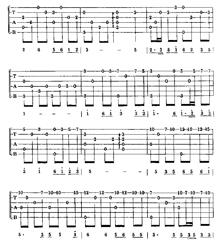 二泉映月吉他谱