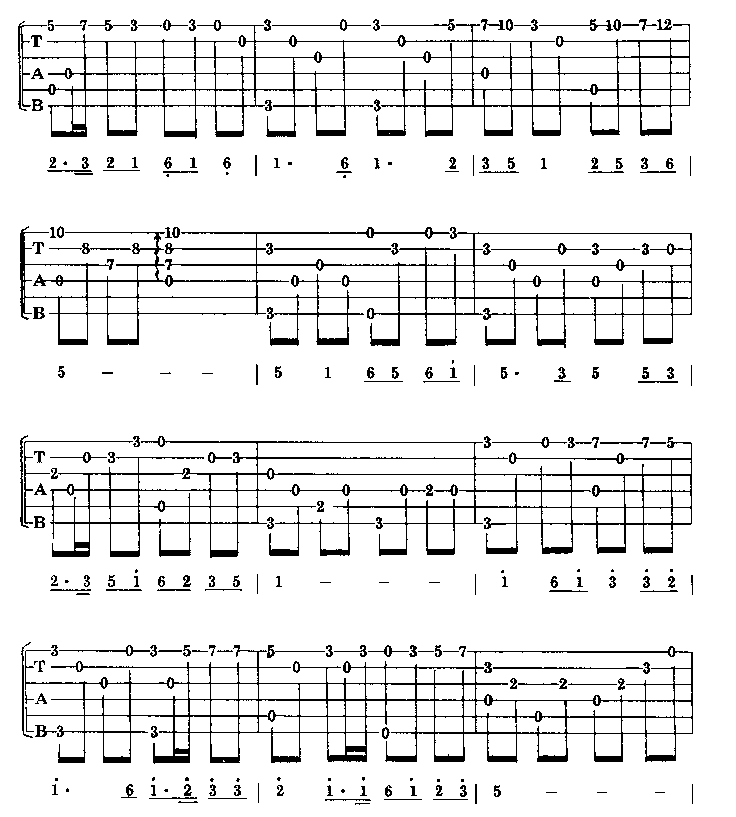 二泉映月吉他谱