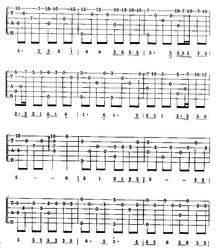 二泉映月吉他谱