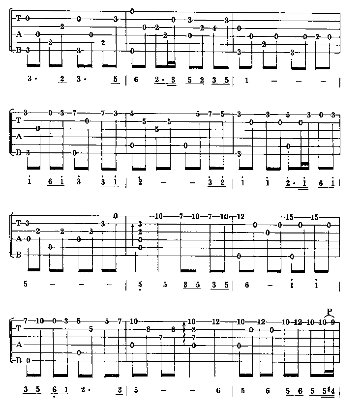 二泉映月吉他谱