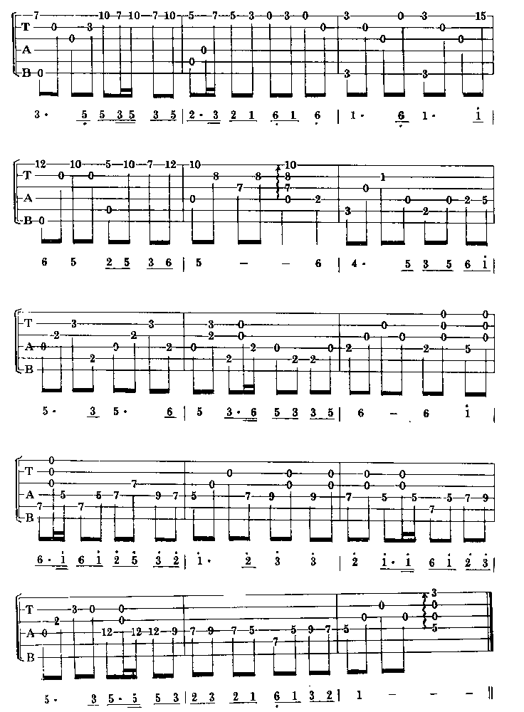 二泉映月吉他谱