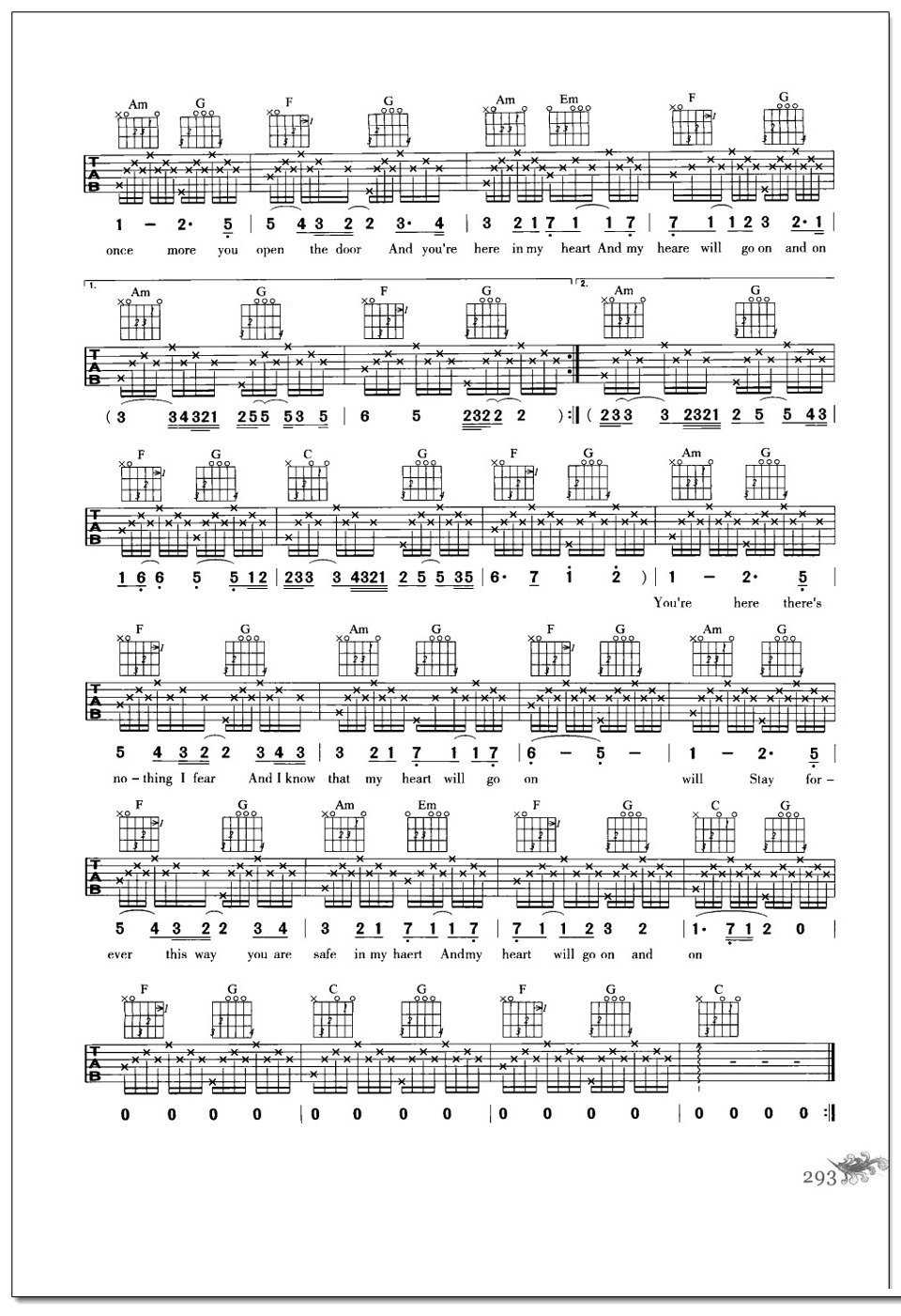 我心永恒吉他谱