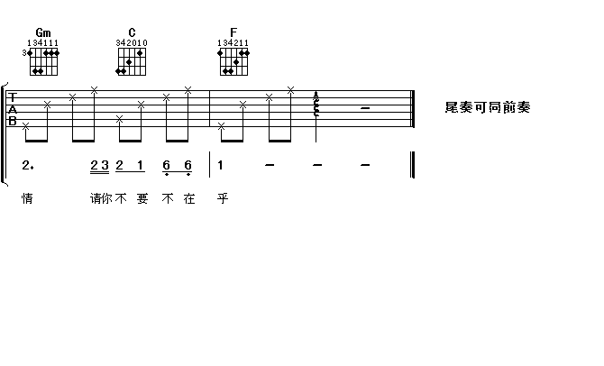 朋友别哭吉他谱 吕方
