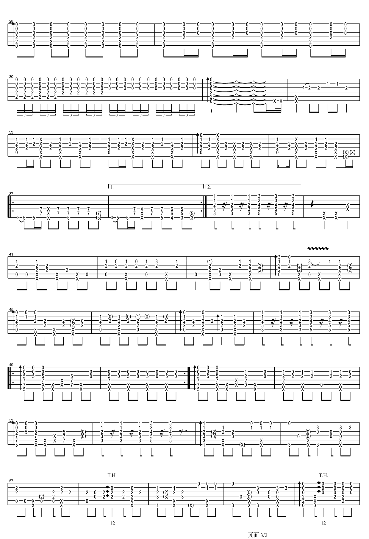 江南style吉他谱(gangnam style) 郑成河