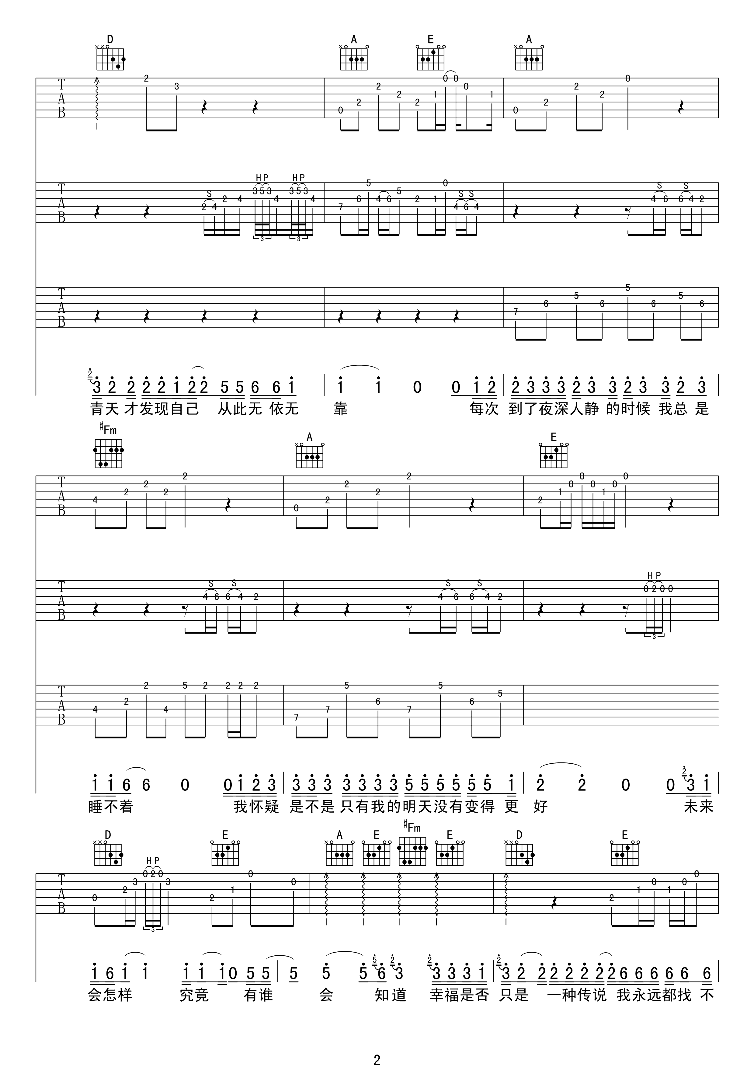 我是一只小小鸟吉他谱 赵传