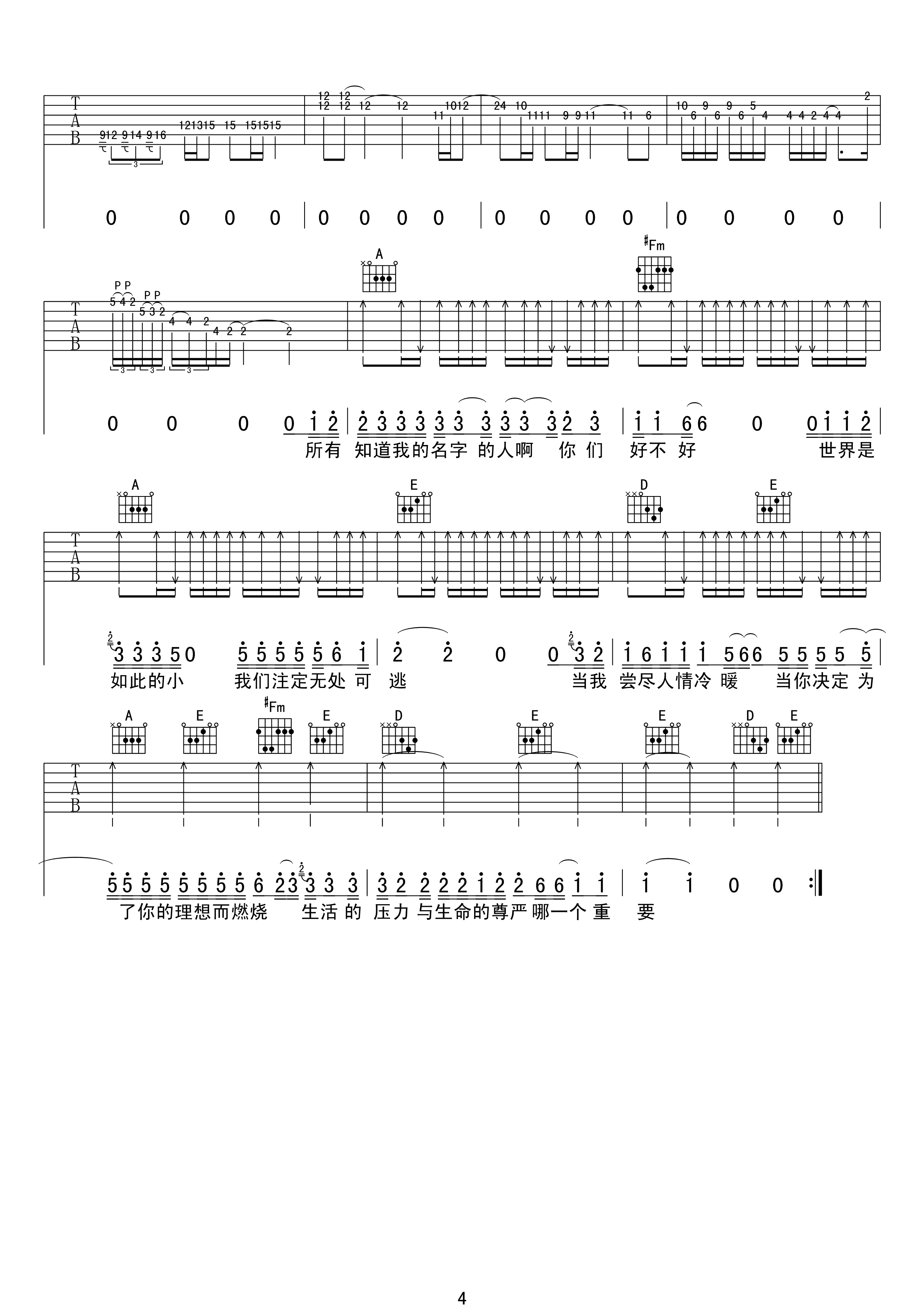 我是一只小小鸟吉他谱 赵传