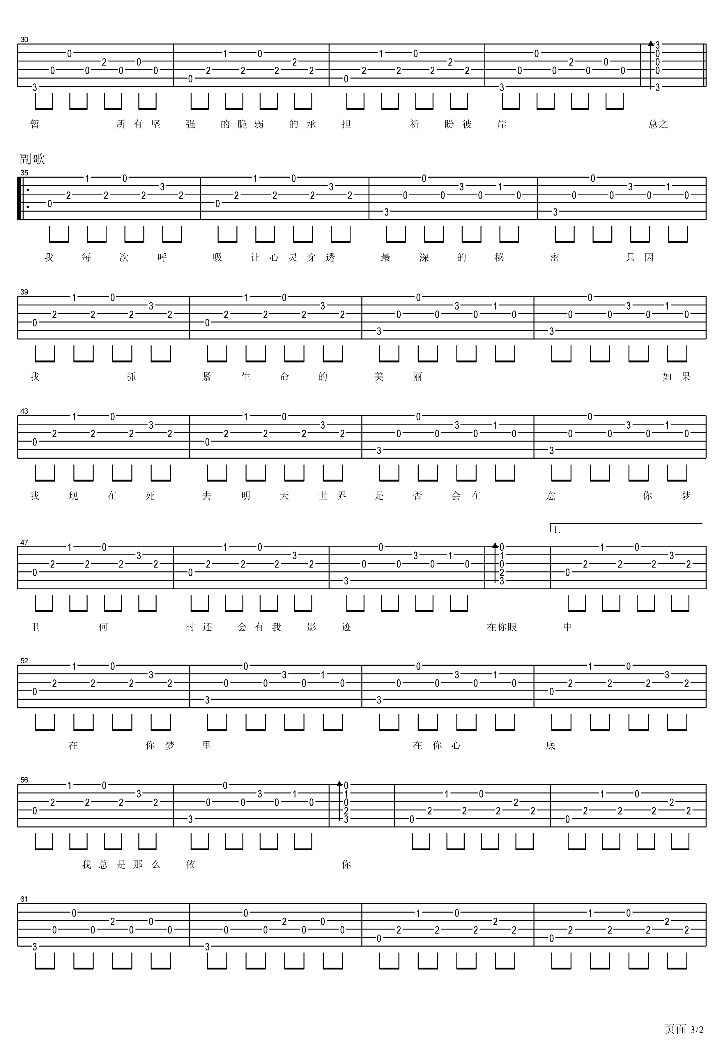 如果我现在吉他谱 超载乐队