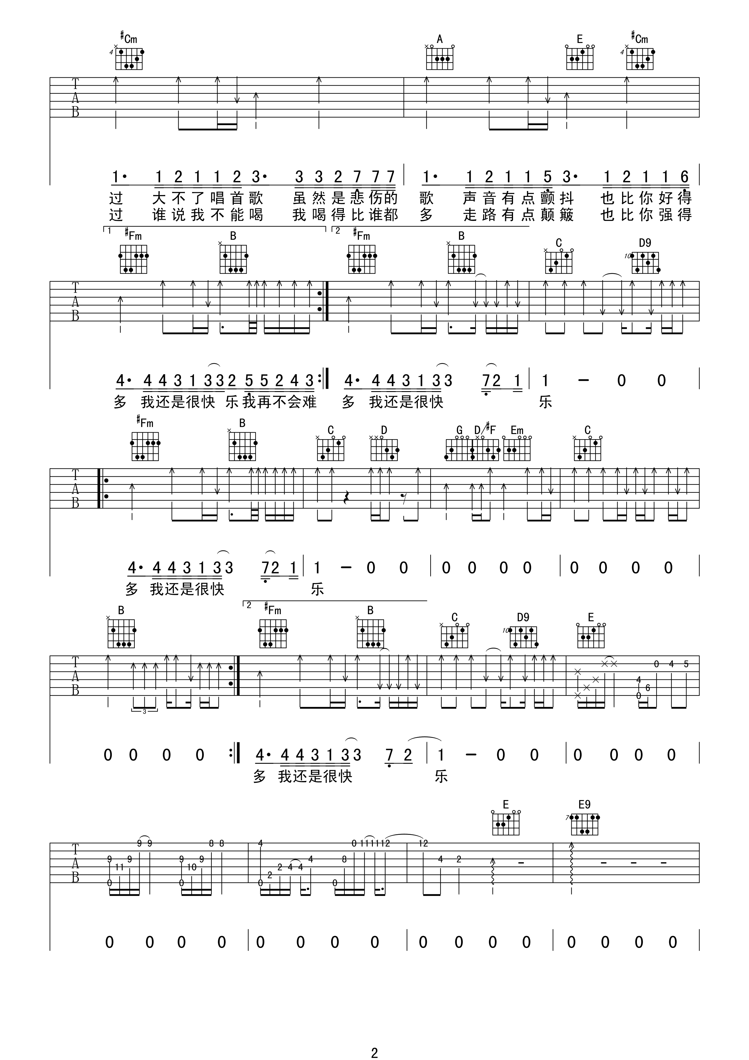 我很快乐吉他 刘惜君