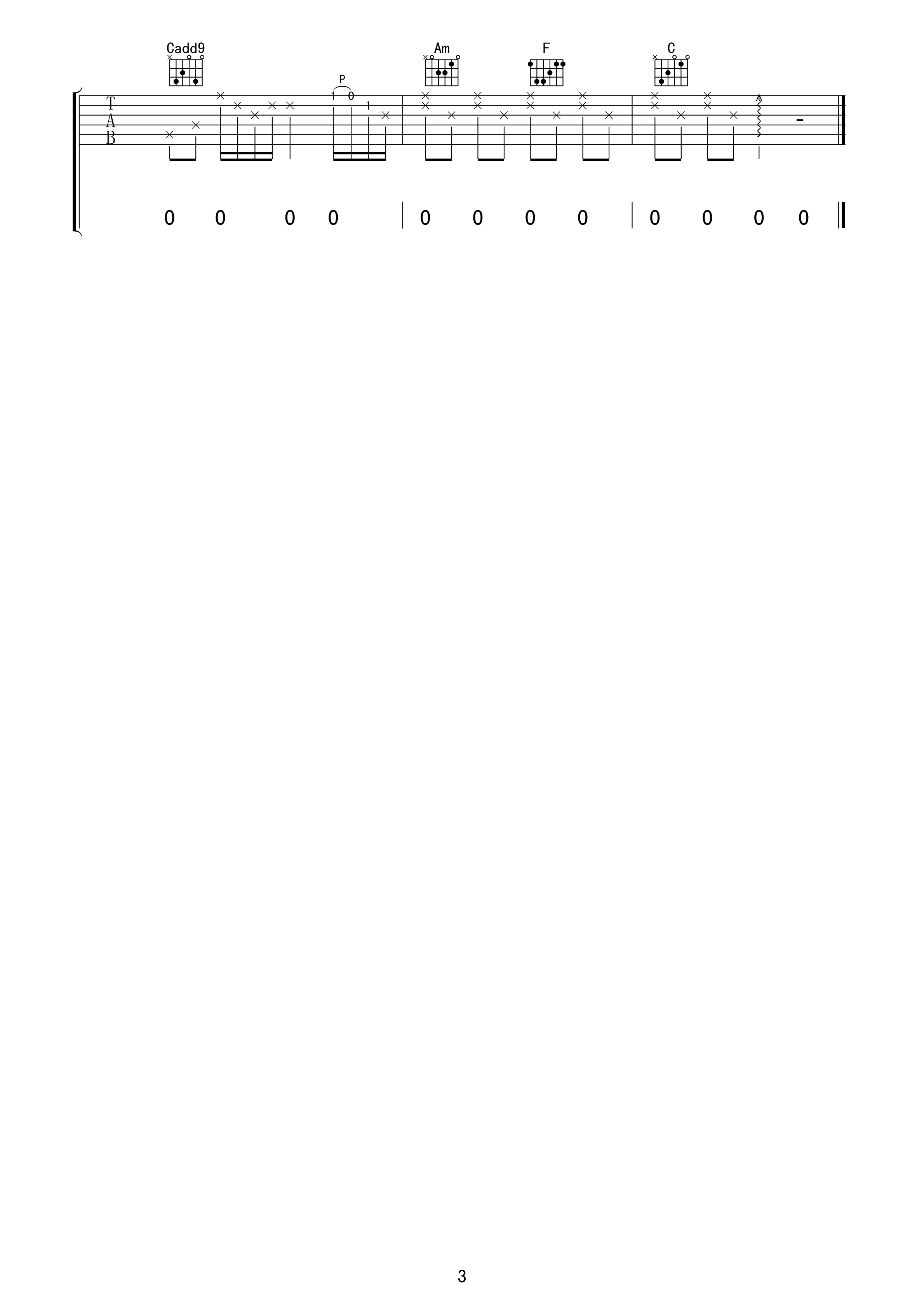 原来吉他谱 刘心 C调