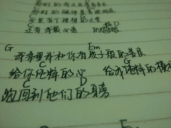 我希望匆匆那年主题曲吉他谱 杨玏