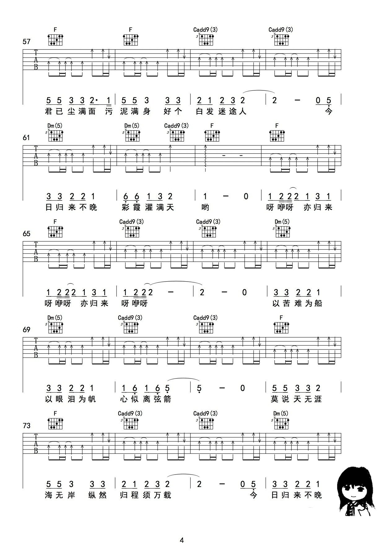 在木星吉他谱朴树