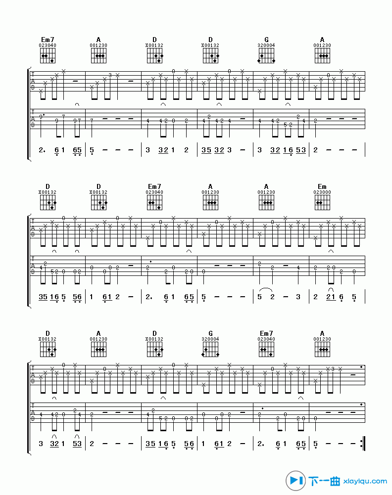 刘若英知道不知道吉他谱