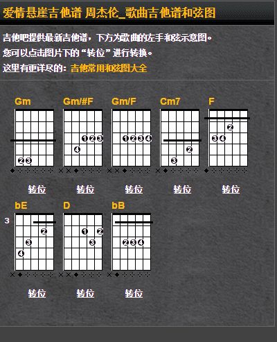 爱情悬崖txt吉他谱周杰伦