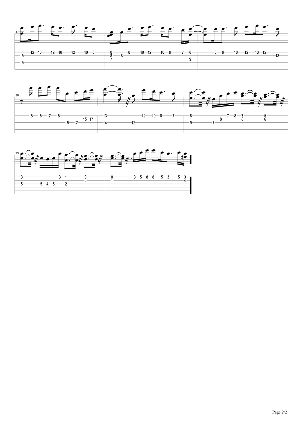 翅膀林俊杰吉他谱