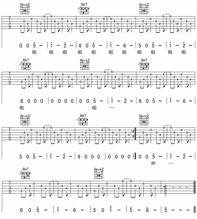 比天空还远吉他谱