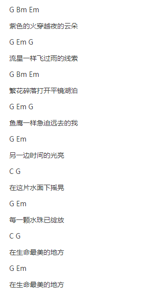 李健绽放txt吉他谱