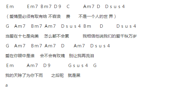 周华健爱玫瑰txt吉他谱