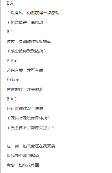 梁咏琪今夜没有风txt吉他谱