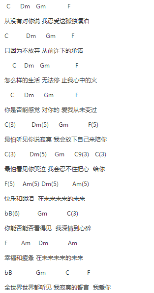 未来的未来txt吉他谱