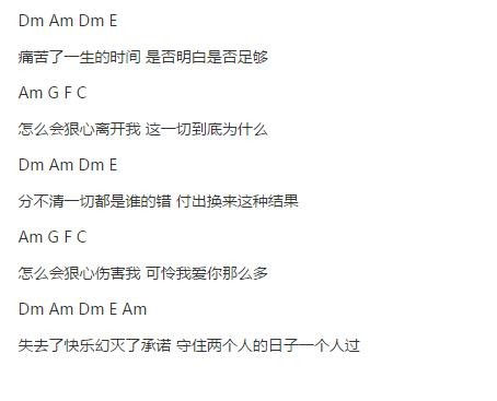 怎么会狠心伤害我txt吉他谱
