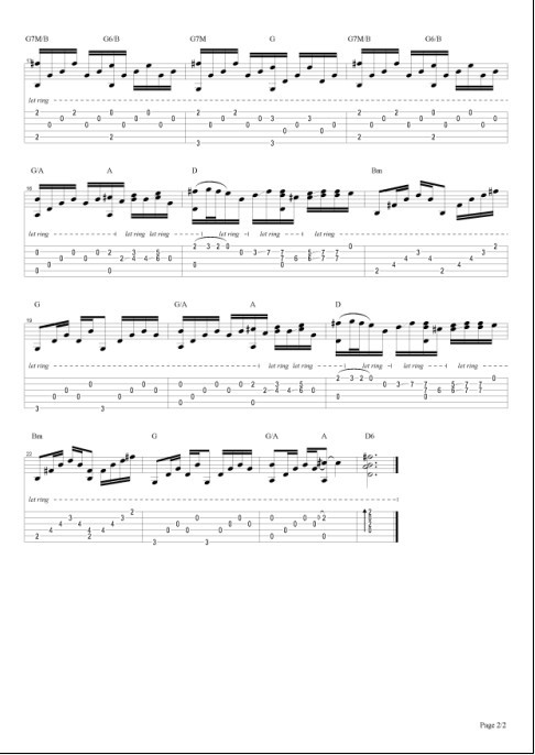 星期天的下午吉他谱