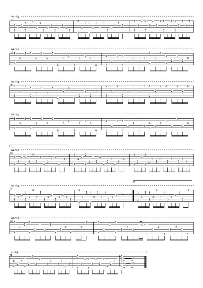 那些花儿指弹吉他谱