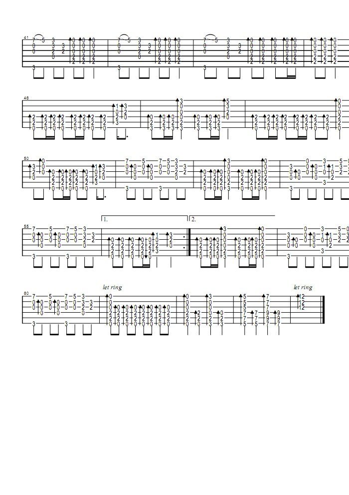 千年等一回指弹吉他谱_千年等一回吉他演奏视频