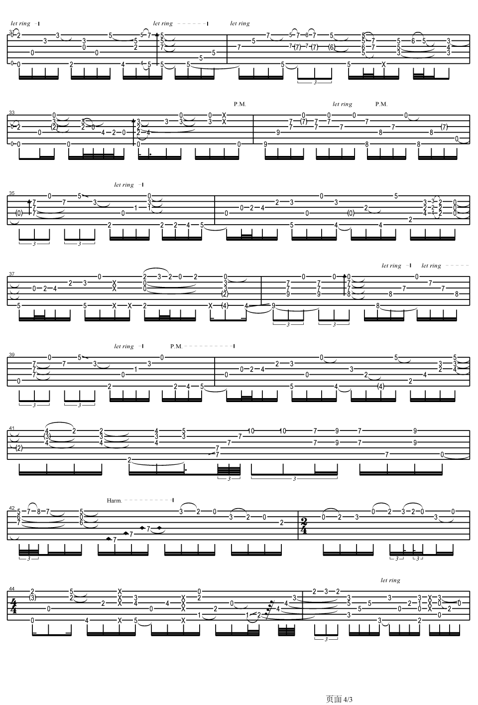angelina吉他谱 Tommy Emmanuel