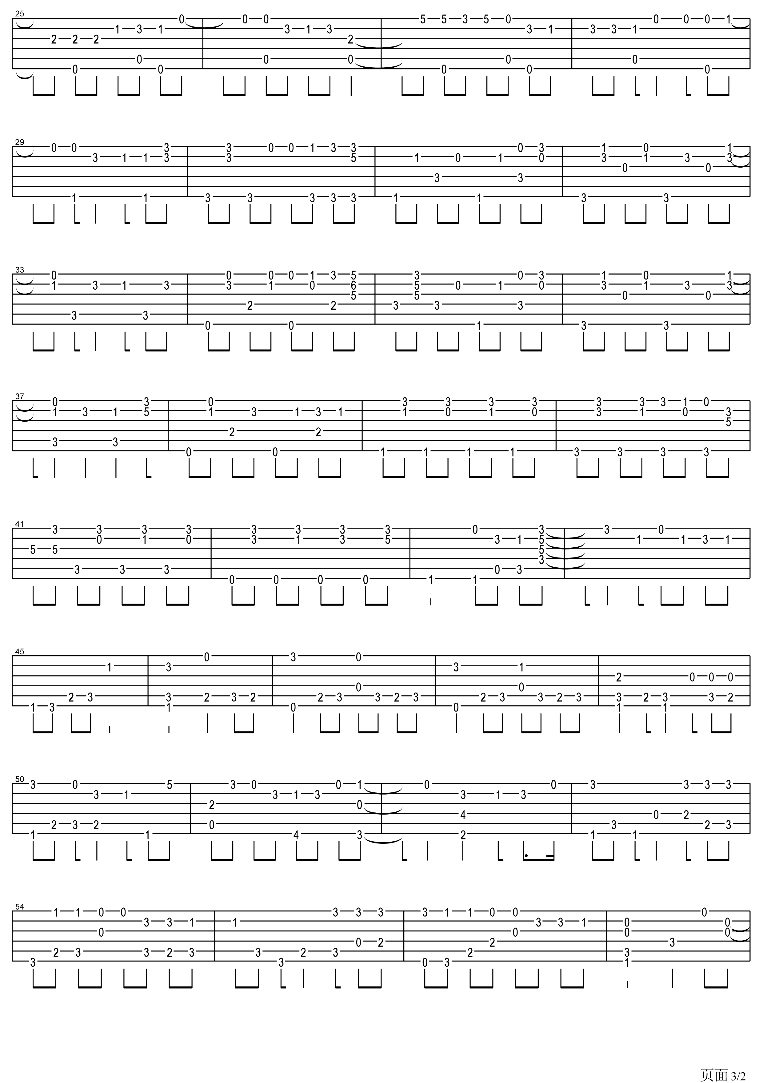 Fight Together吉他谱指弹版(海贼王) 安室奈美惠