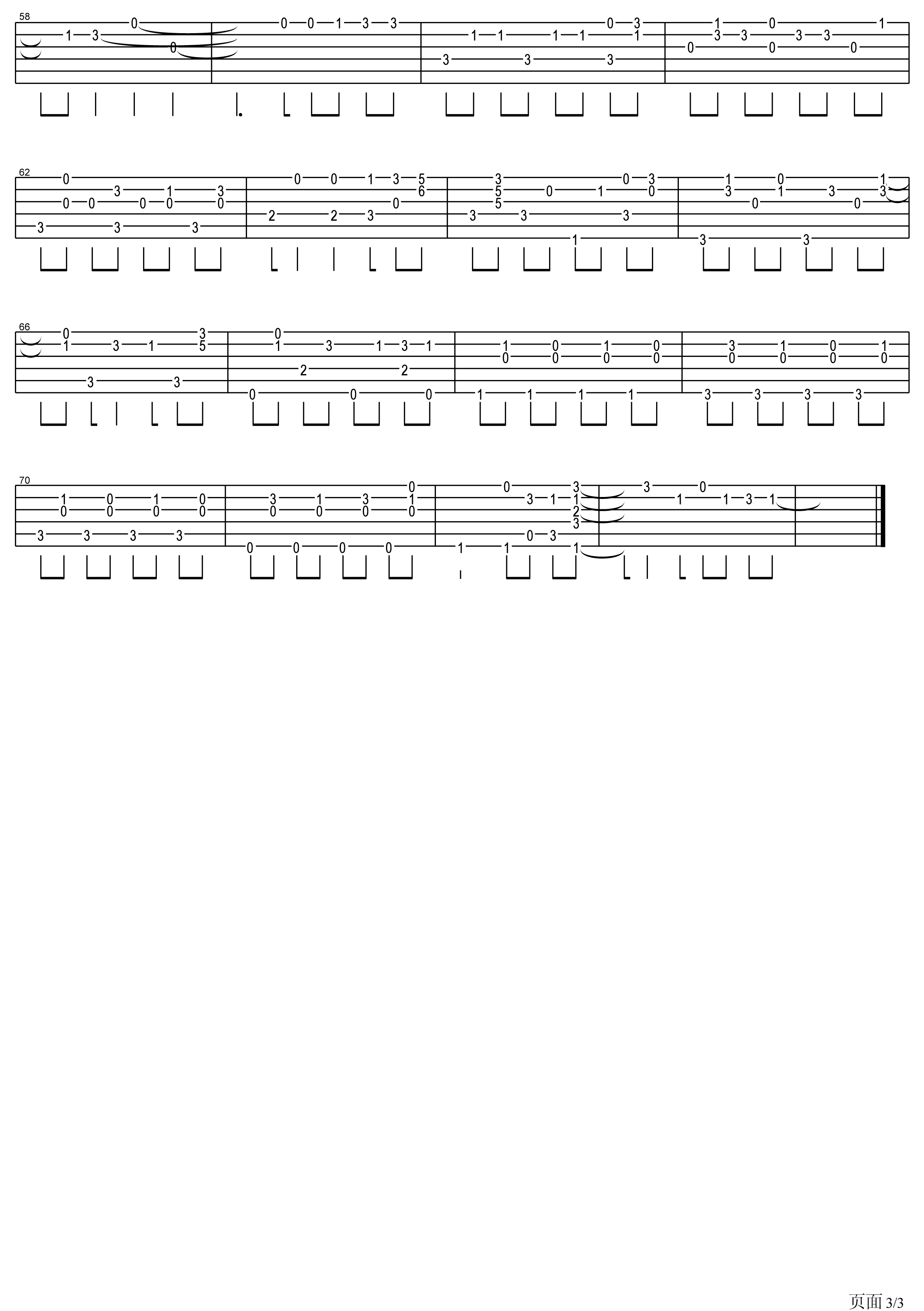 Fight Together吉他谱指弹版(海贼王) 安室奈美惠