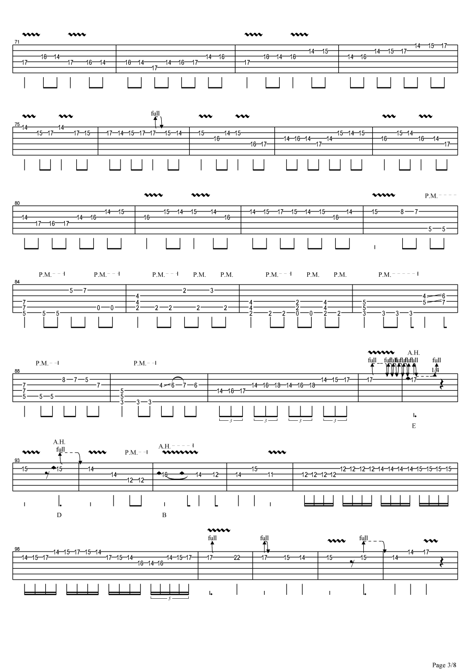 JerryC 卡农摇滚版吉他谱