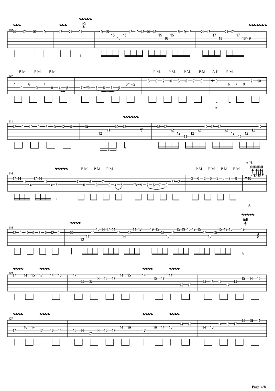 JerryC 卡农摇滚版吉他谱