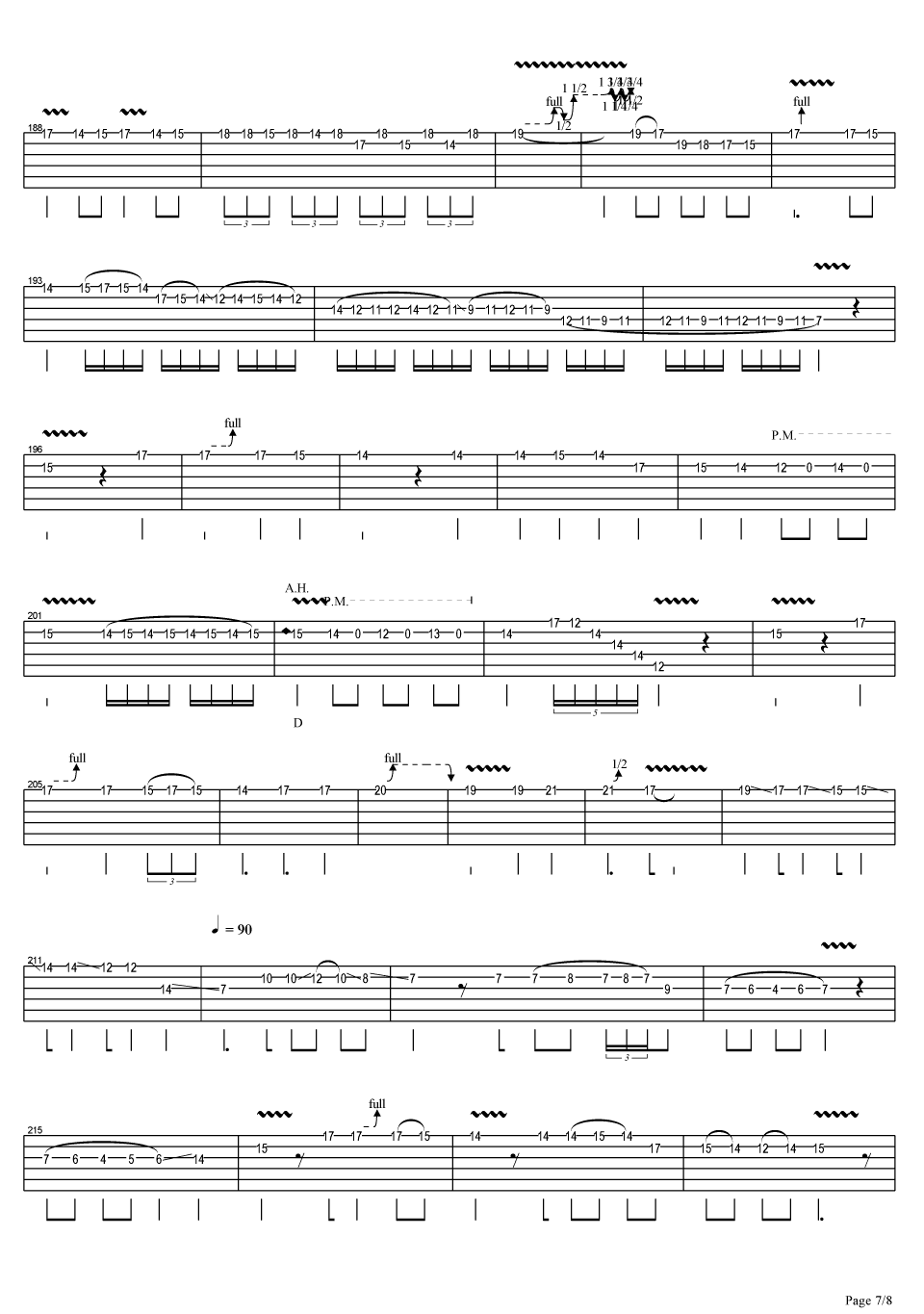 JerryC 卡农摇滚版吉他谱