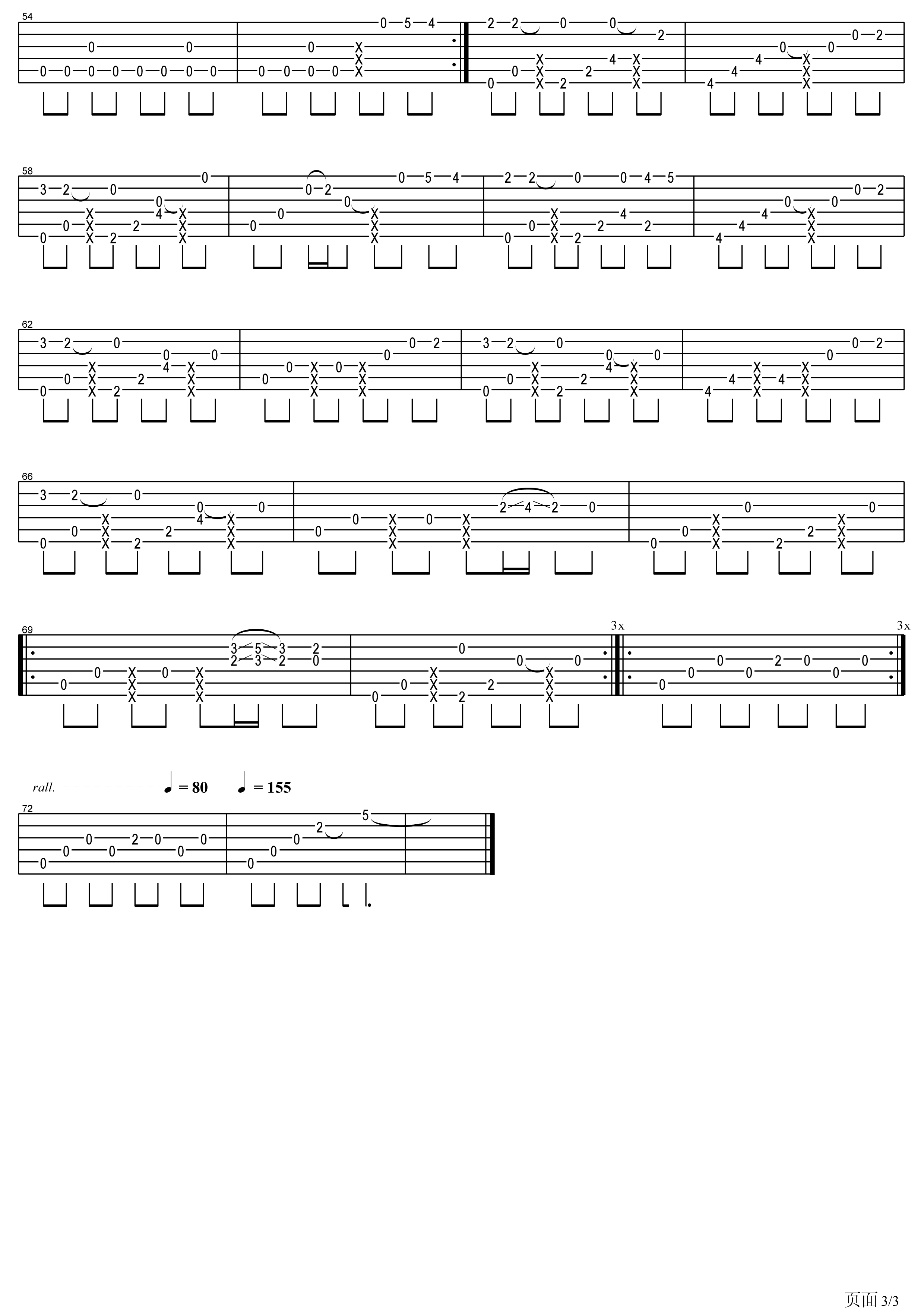 时间旅行time travel吉他谱 岸部真明