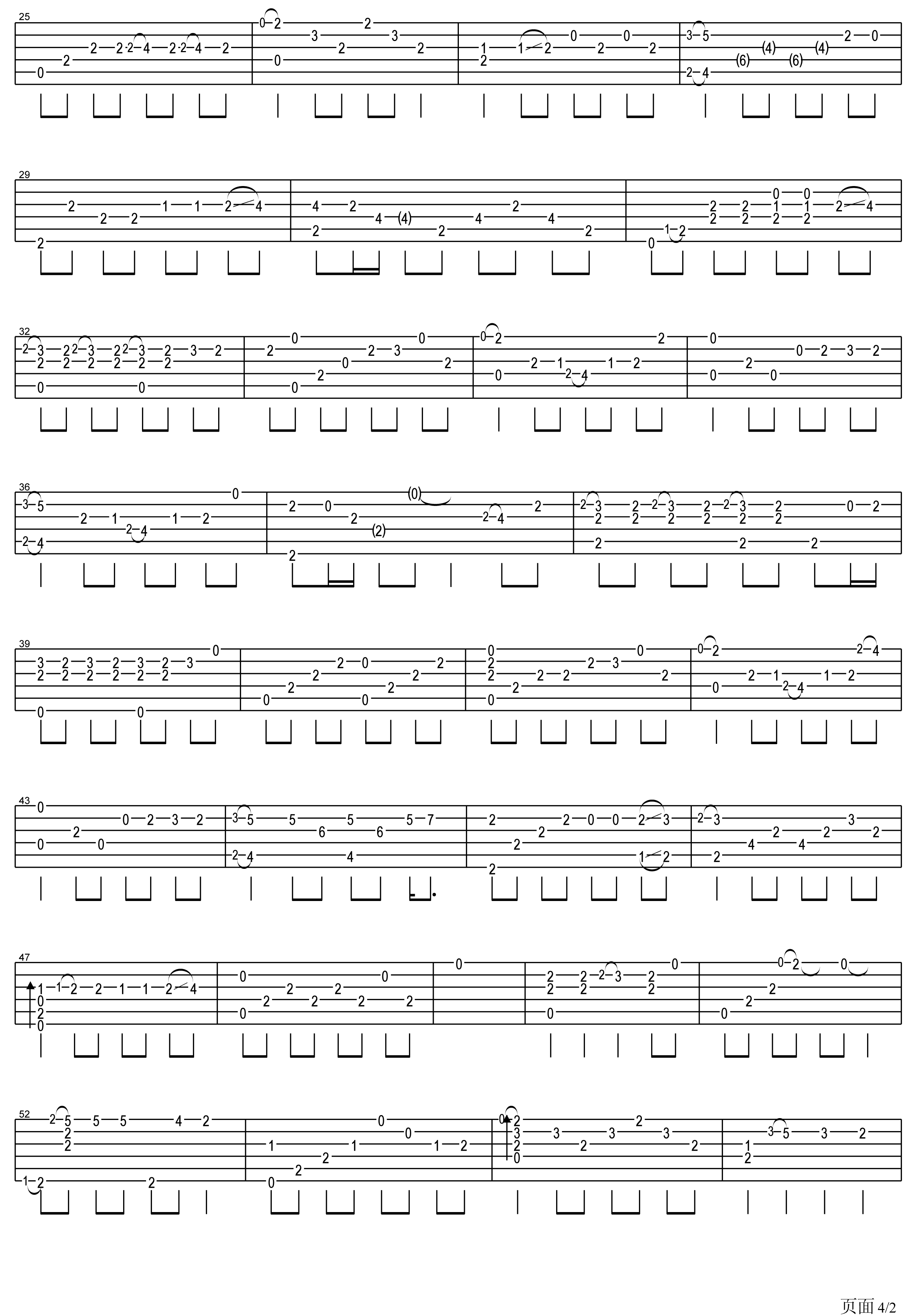 她说吉他谱 郑成河