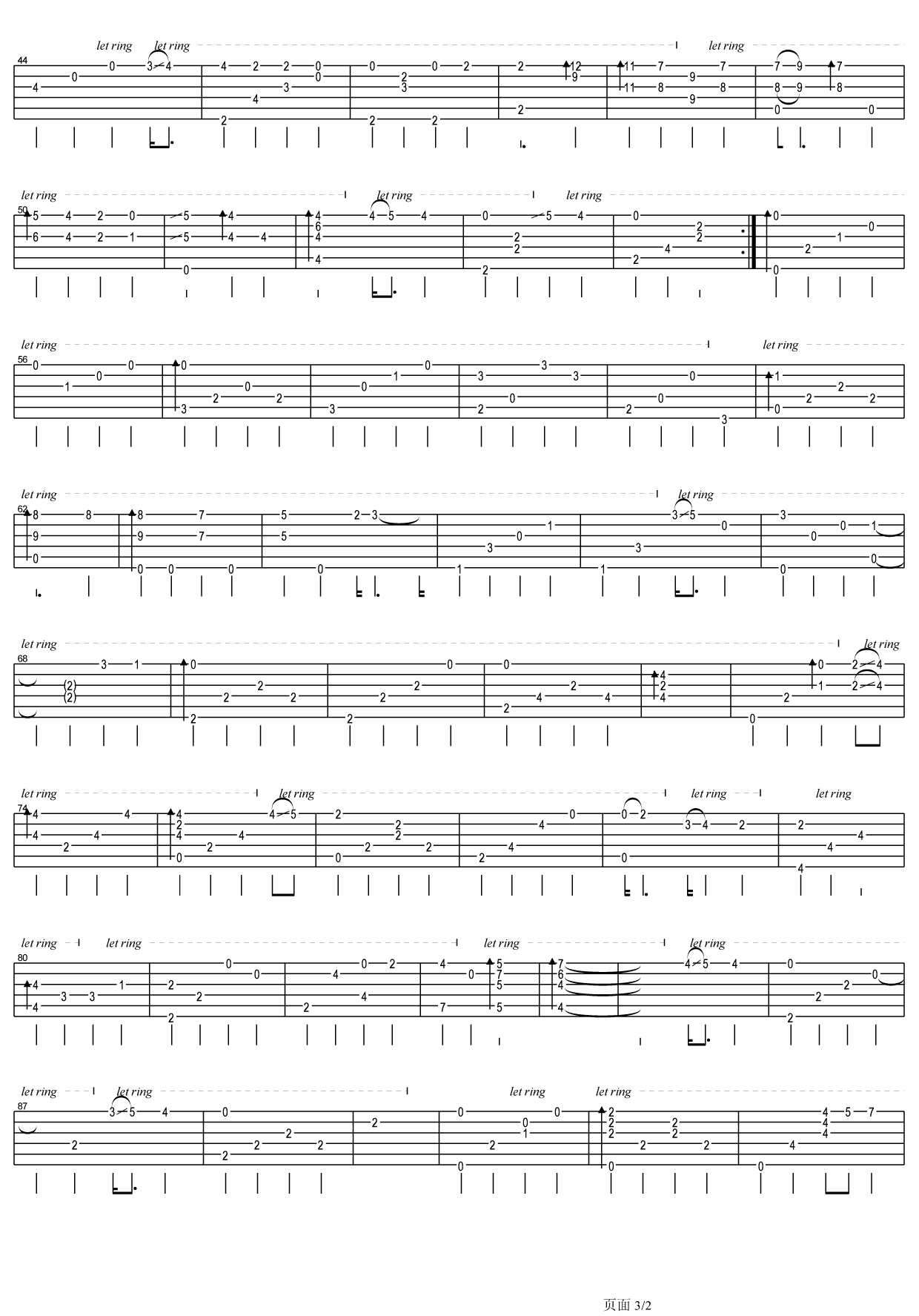 way home家路吉他谱 押尾桑