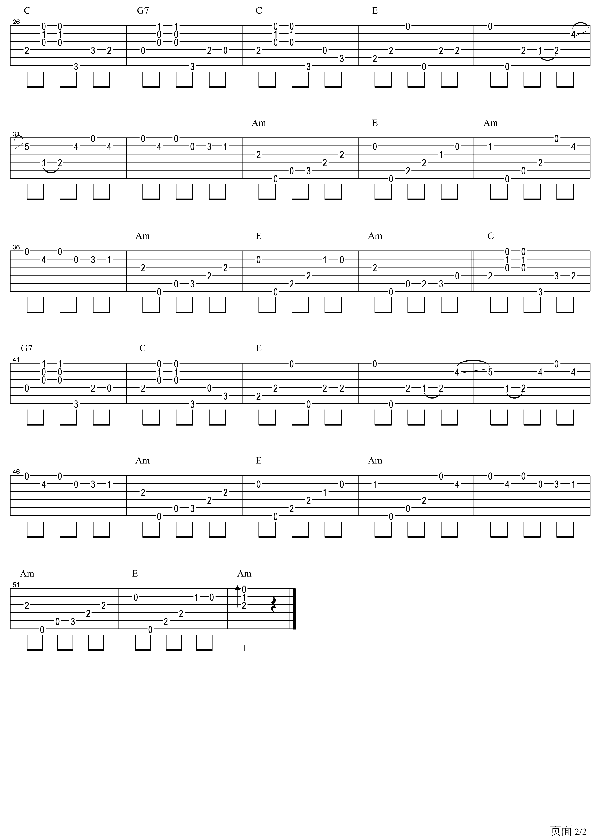 献给爱丽丝吉他谱 贝多芬