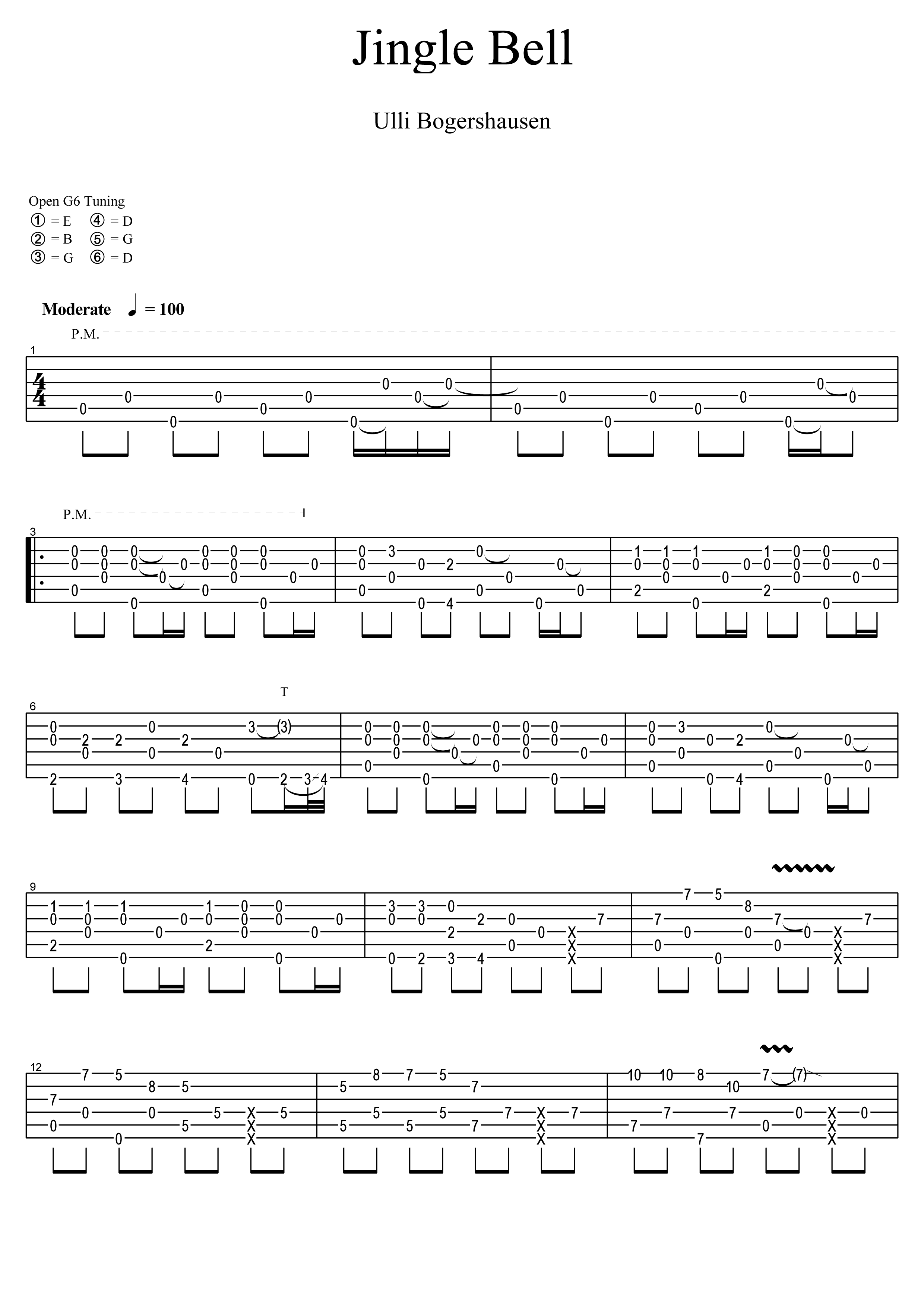 Jingle Bell吉他谱(铃儿响叮当) 郑成河