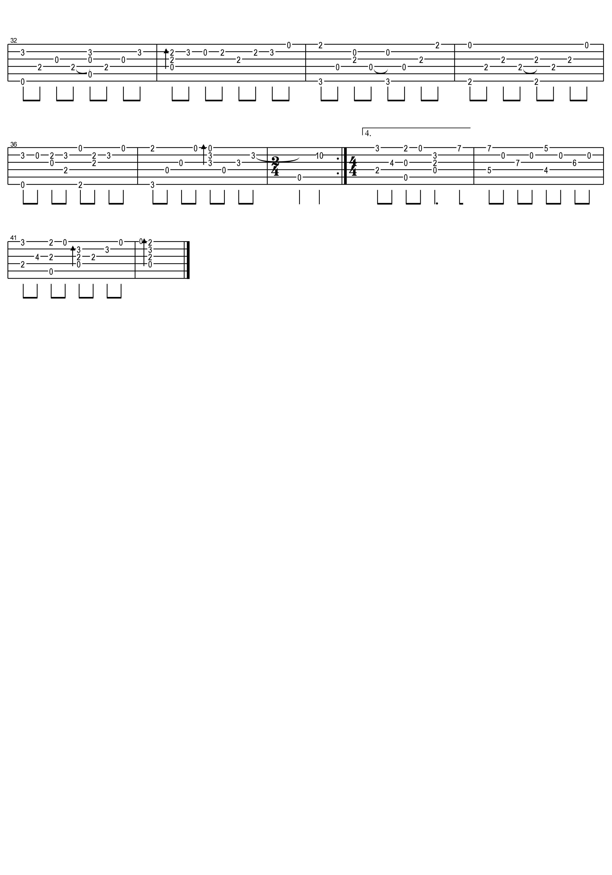 Wind song风之诗吉他谱 押尾桑